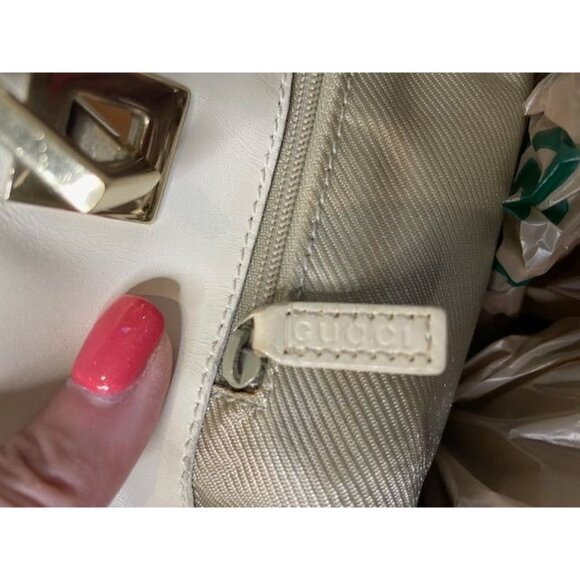 Authentic Gucci Blue "GG" Monogram Bucket Tote - Picture 6 of 6